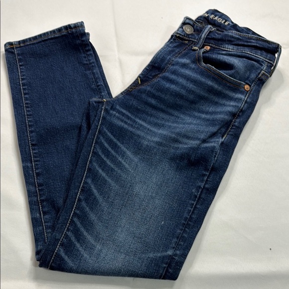 American Eagle Outfitters Blue Straight Jeans Timeless Design - Picture 2 of 8